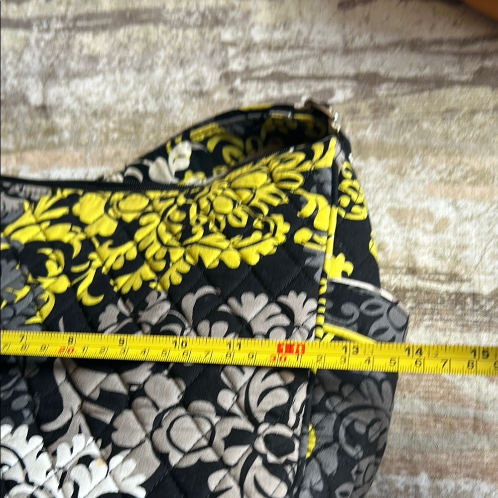 Vera Bradley Black and Yellow Floral Shoulder Bag - Picture 8 of 10